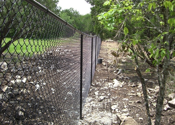 PVC Coated 1.2 M Chain Link Fencing , 5mm Diameter Security Wire Mesh Fencing
