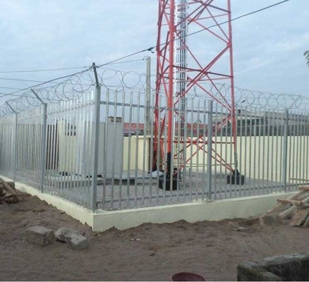 2.4m Width Steel Security Fence Panels , 1.5m High Galvanised Palisade Fencing