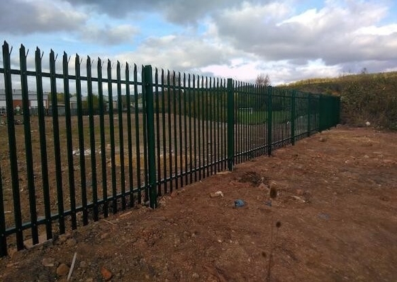 Powder Coated 2100mm Steel Palisade Fencing For Commercial Properties