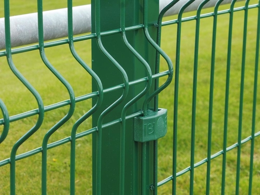 Galvanized Steel Metal Garden Fences Panels outdoor PVC Coated V Bending 3d Curved Welded Wire Mesh fence