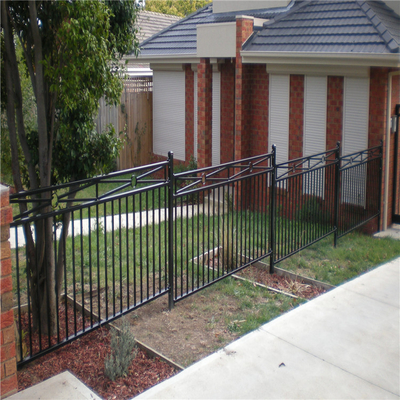 Black Powder Coated Wrought Iron Fence Panels 1.8m Height