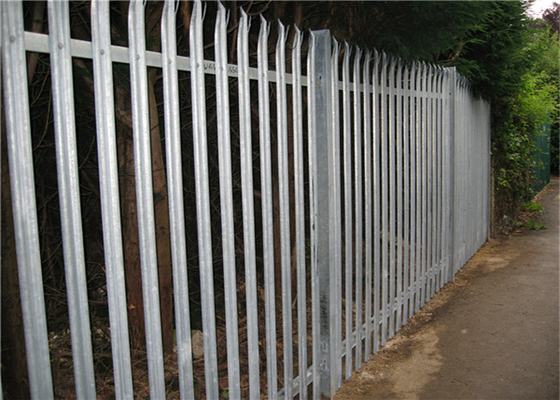 Heavy Duty Curved Top Palisade Fence Panels W Shape Customized