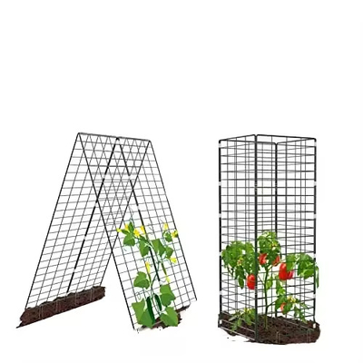 34" X 48" Foldable Cucumber Trellis With Garden Stakes And Zip Ties Plant Support