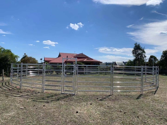 Corral 6 Bar Oval Tube Horse Fence Panels Hot Dip Galvanized 1.8x2.1m