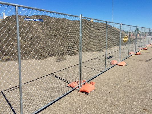 2.5mm Diameter Wire 3.6m Width Temporary Security Fencing With Chain Link