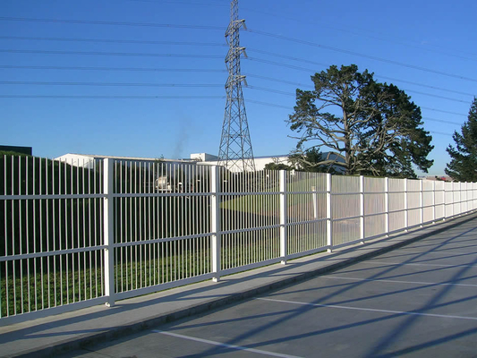 9ft Wide Fence Panel , W Pale Black Palisade Fencing