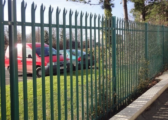 Powder Coated 2100mm Steel Palisade Fencing For Commercial Properties