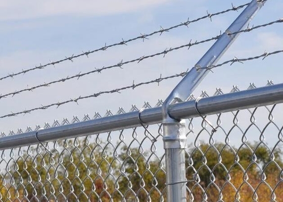 6ft Diamond Hole 1.5mm Steel Chain Link Fence Durable Knuckled Edges
