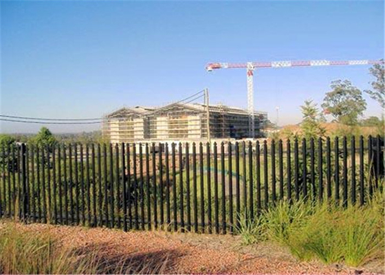 Powder Coated 1.8m High Steel Palisade Fencing With Double Gate