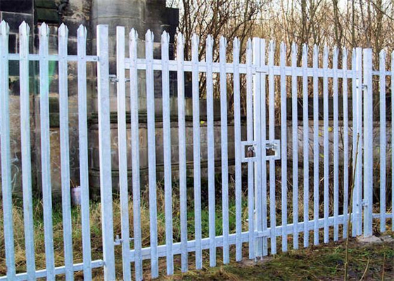 Powder Coated 1.8m High Steel Palisade Fencing With Double Gate