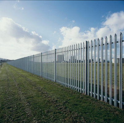 3 Rail Triple Pointed Steel Palisade Fencing Include Fixing