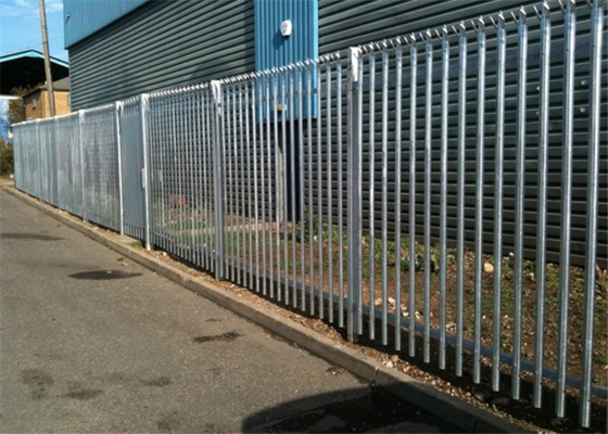 3 Rail Triple Pointed Steel Palisade Fencing Include Fixing