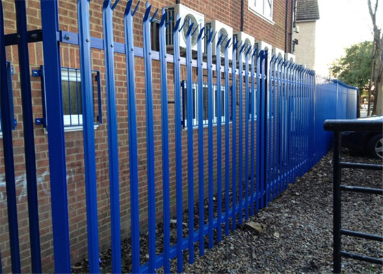 3 Rail Triple Pointed Steel Palisade Fencing Include Fixing