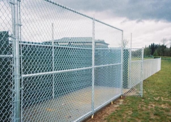 9 Gauge 5*5cm Steel Chain Link Fencing 6 Feet Galvanized Diamond Mesh Wire